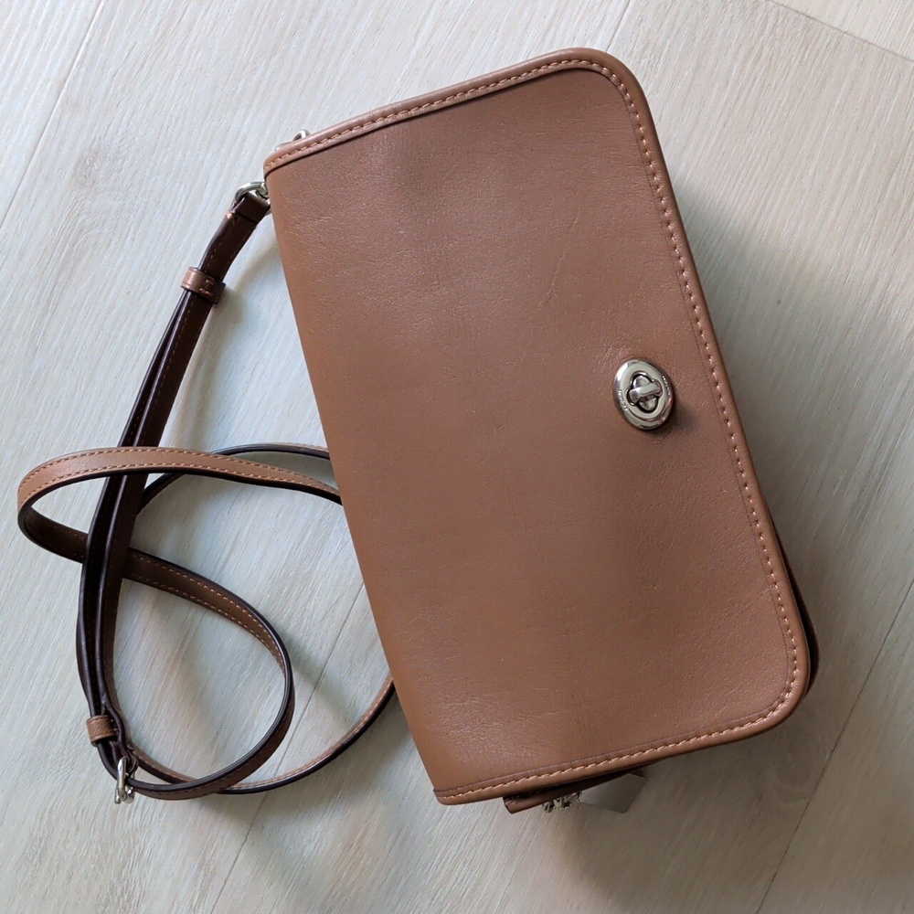 Coach Penny Tan Leather Crossbody